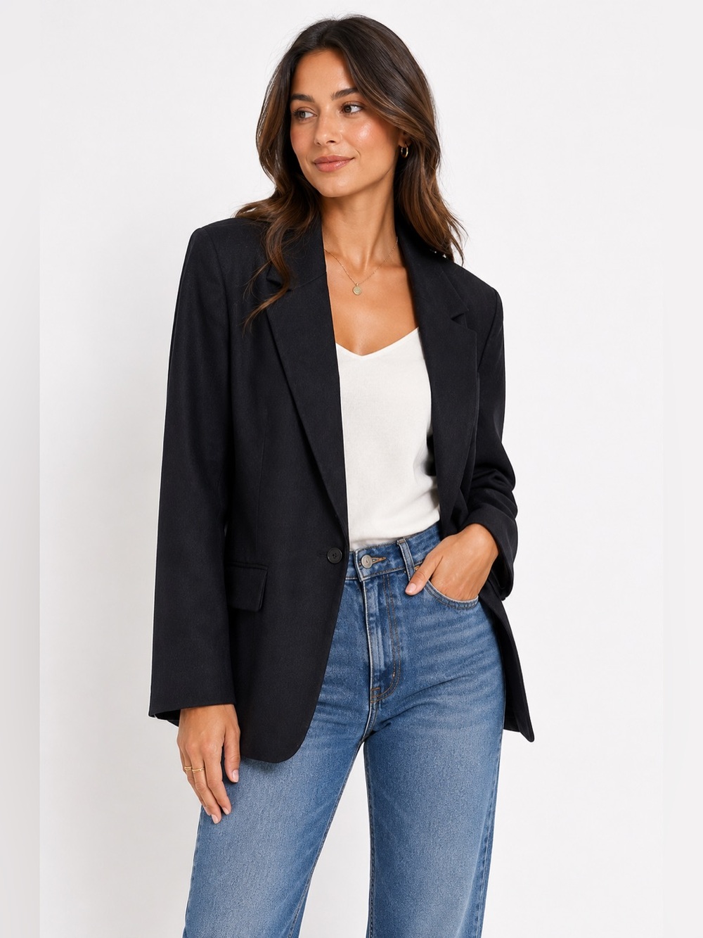 Pendleton Black Women's Single-Button Blazer